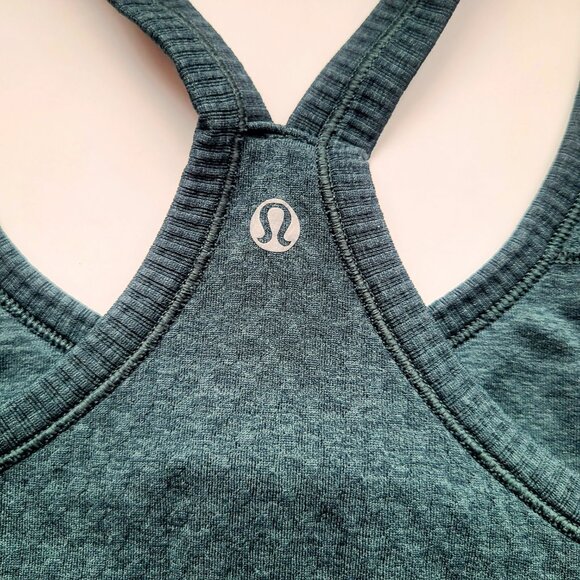 Lululemon Ebb To Street Tank Top in Heathered Gator Green Size 4 - Picture 7 of 9